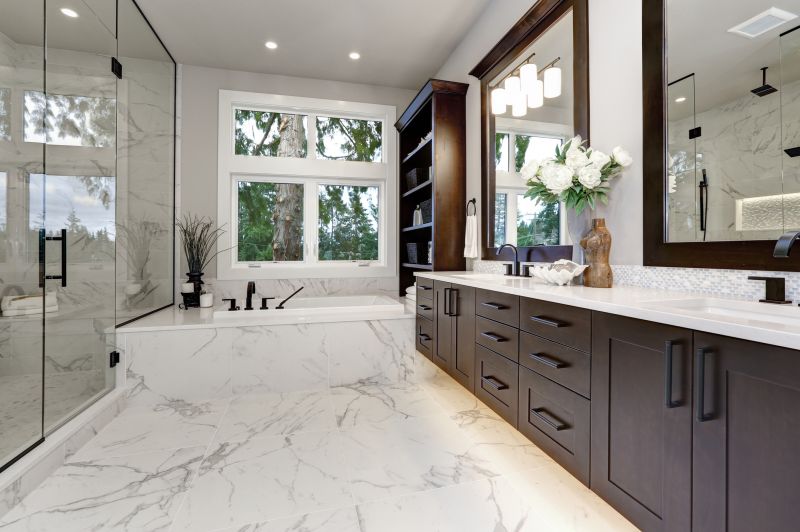Elegant Master Bathroom Flooring